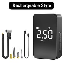 자동차 타이어 공기주입기 휴대용 자동차 공기 펌프 압축기 150PSI 6000mAh 보조베터리 충전식 팽창기 오토, 02 Wireless
