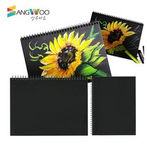 SW 블랙페이퍼 스케치북 드로잉북 A4 A5 20매 낱권, A4_상철