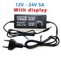 파워 서플라이 전원공급 장치 ac dc 변압기 220v 12v 24v 5v ac-dc 스위칭 전원 공급 어댑터 220v 3v 5v 12v 24v 36v 가변 전원 공급, 12v - 24v 5a, EU 플러그