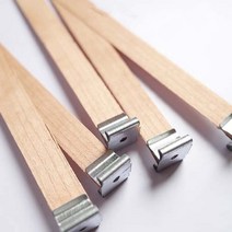 캔들심지 양초 나무 세트 10 조각 Sustainer 탭과 나무 Wicks DIY 촛불에 대 한 자연 심지 코어 공예 만들, 01 6 x 60mm