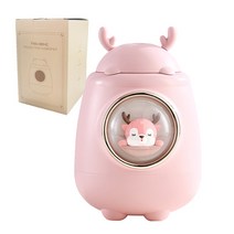 BBQL 미니가습기 다기능 무드등 프로젝션 가습기 USB 휴대용 테이블 가습기, 핑크색