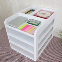 흰색 모아 지류보관함 이면지함 문서함 A4용지 보관함 서류트레이 서랍장 서류함 종이