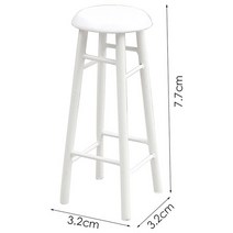 홈바테이블 홈바의자 나무 높은 의자 인형의 집 미니어처 바 모델 시뮬레이션 가구 장난감 개, 01