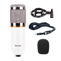 ASMR마이크 유튜브 마이크 방송 장비 노래방 팟 캐스트 녹음 라이브 스트리밍 마이크 BM 800 스튜디오 콘, 06 gold white