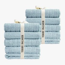 테리파머 호텔수건 180g 자카드 수건 타올 가성비 수건세트 코마사 타월 건 욕실수건 세면타올 타월 호텔타올 호텔타월 목욕타올 샤워타올 목욕수건 샤워수건, 20장, 03_핀리-베이비블루