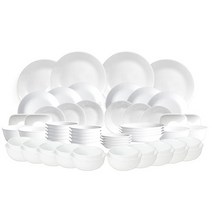 코렐 무지 저스트화이트 10인그릇세트 B 62pcs, 미국형공기대접