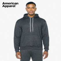 American Apparel 무지 후드 티 Charcoal