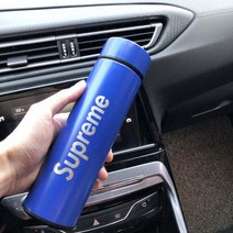 슈프림 Supreme 스타벅스 스벅 텀블러 보온병 온도계 디스플레이, 500ml, 블랙