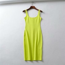 민소매나시원피스 10 색 봄 여름 솔리드 무지 런닝 트임 이너 하프기장 슬림핏 끈나시 뷔스티에원피스 2167393852