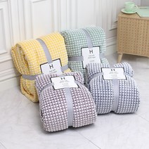 도톰한 극세사양털 와플 양면 담요 블랑켓 TS Q K 사이즈
