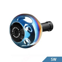 스피닝릴 겨울 낚시 Gomexus 고맥서스 노브 튜닝 핸들노브 티타늄 A 형 38mm 시마노 스텔라 뱅퀴시 다이와 이그지스트 호환가능 노브시마노 Titanium Reel Knob, 41mm, 06 Black-SW