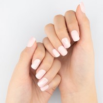 컬러팔레트 핑크코랄 셀프네일 일회용 네일팁, 라이트블러쉬핑크(M)-(12글로스 24매트)