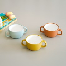 킨토 본보 유아식기 스프머그 200ml - 블루그레이 오렌지 옐로우