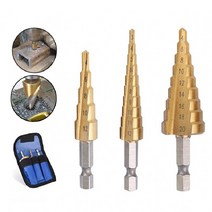 hss 티타늄 코발트 센터 펀치 커터 코어 드릴링 공구 용 3 개 3-12mm 4-12mm 4-20mm HSS 스트레이트 그루브 코팅 스텝 드릴 비트