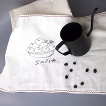 반애썸 무형광 키친크로스 소창행주(27X47cm) 2겹 3겹 카페행주 테이블매트 티매트, 1장, 생면(셀프정련) 2겹 소창키친크로스(27X39)/고리