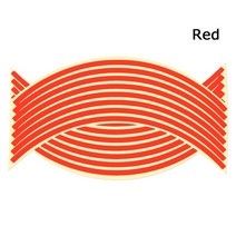 18인치 휠 자동차 자동차에 대 한 접착 Motocross 자전거 오토바이 사용하기 쉬운 18 인치 휠 허브 스티커, 05 red