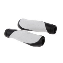 THE WAROOM SHOP MTB 산악 자전거 자전거 핸들 바 부드러운 고무 편안한 바 핸드 그립 커버-블랙 화이트, 블랙 화이트