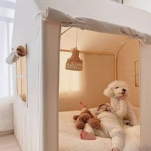 난방텐트 실내 모기장 방한 이너 얼굴 바닥있는 사각 패브릭 난방 실내용 숙소