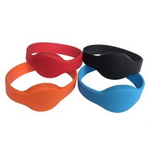 YARONGTECH-13.56MHZ ISO 14443A MIFARE Classic 1K NFC Silicone RFID Wristband Pack of 5 (Mix), 1
