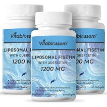 리포조말 피세틴 Fisetin 1000mg 퀘르세틴 200mg 60소프트젤 3개