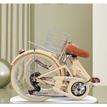 가벼운 초경량 접이식자전거 자이언트, 바닐라 옐로우싱글  20인치