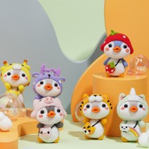 니들 양모 펠트 펭귄 인형 반려동물 만들기 DIY 세트, 딸기펭귄