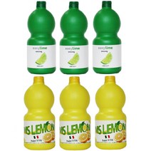 엠에스 레몬쥬스 1000ml 3개 + 라임주스 1000ml 3개 (합6개), 6개입, 1L