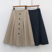 수키 단추 플레어 스커트 1094330