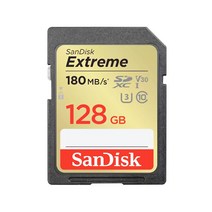 SanDisk SDXC Extreme 128GB 메모리 R 180 MB/s W 90MB/s 정품 대리점