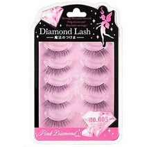 일본직발송 6. 다이아몬드 러쉬 DIAMOND LASH 【NO.005】5 페어(상속속용) 부드럽게 퍼지는 모속으로 자연, One Size, One Color