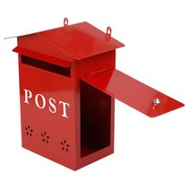 다가구 벽걸이우편함 세로형 레드 우측문