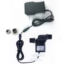 오일 모터 수중 방수 브러시리스 워터 펌프 DC12V 24V 태양열 온수기 음소거 펌프 샤워 부스터 IP68, CHINA, 12V 16.8W EUAdapter