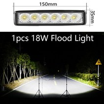 6 인치 led 라이트 바 led 헤드 라이트 led 작업 빛 자동 오토바이 트럭 보트 트랙터 트레일러 오프로드 12v-24v에 대 한 운전 램프, 씨엔, 1pcs 18w 홍수