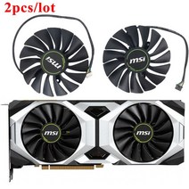 MSI 88mm Geforce RTX 2080 VENTUS 용 비디오 카드 팬 교체 SUPER PLA09215B12H 그래픽 냉각, 03 Fan - 2PCS