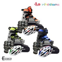 Wheelers 휠러스 아동 인라인스케이트 강습 마이티2 콤보 세트, 마이티2콤보 - 그린