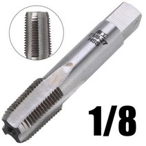 1/8 3939 - 27 HSS NPT 테이퍼 파이프 탭 유지 보수 수리 작업 도구용 TPI Mayitr 표준 고속 강철 나사, 없음