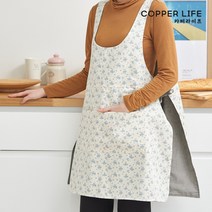 카퍼라이프 전자파차단 양면 앞치마 항균 구리섬유 임산부선물, 그레이꽃