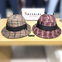 임페리얼 20FW 가을 신상품 여성 체크 패턴 벙거지 햇 PAAW305 [2001안양점], 다크베이지(54)
