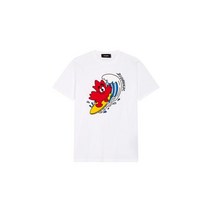 DSQUARED2 디스퀘어드2 서퍼 그래픽 크루넥 티셔츠 - 화이트