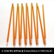 텐트폴대 텐트 폴대 제작 알루미늄 재질 11mm 일자형 ㄷ자형, 02.349cm (10 노트) x 2스틱