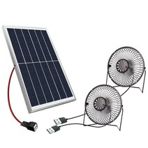 태양광 6인치 선풍기 전원이 필요없는 태양열 선풍기, 6v10w 알루미늄 프레임 보드 6인치 팬 2