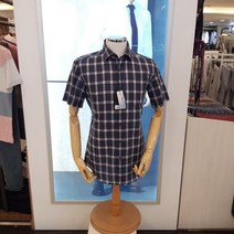 구김이거의없는린넨혼방슬림핏체크남방셔츠LSM2224NA