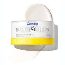 끈적이지않는수분크림 재생 리커버리크림 슈퍼 구프 Superscreen 1.7온즈 SPF 40 PA 하드레팅일리 모스처 리프 프렌들리 선스크린 UV 선 필터 오염 청색, 1