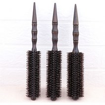 뿌리 볼륨 브러쉬 파마 빗 이중모 드라이 세팅 엔틱 머리빗 천연 돈모 소형