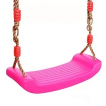 그네 의자 야외 흔들 해먹 6 색 곡선 보드 스윙 실내 비행 장난감 정원 키즈 높이 조절 로프와 좌석 매다는, [03] 빨간