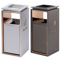 쓰레기통 폐형광등 수거함 분리수거 1구 고급 재활용, 화이트 스몰 페인티드 싱글 배럴 금연