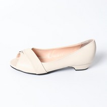 코지 여자 카라멜 스트랩 토오픈 무광 3cm 플랫슈즈