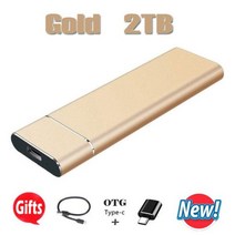 Kecepatan Tinggi-휴대용 SSD 1TB Eksternal 솔리드 스테이트 하드 드라이브 usb 3.1 모바일 언락 노, [12] gold 2 TB