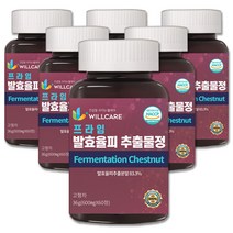 윌케어 프라임 발효율피 추출물정 고함량 600mg x 60정, 6개