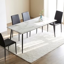 베일리 대리석식탁 골드 화이트 블랙4인 6인 식탁 테이블 식탁/입식테이블, 블랙1400:마블 대리석